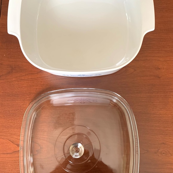 Corning Ware Blue Corn Flower 4 litres casserole dish A-84-B & Pyrex glass lid - Picture 4 of 6